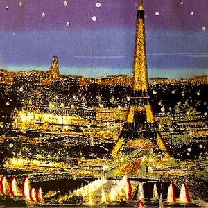 Vintage Y2K Frankie and Johnnie Paris City Skyline Tote